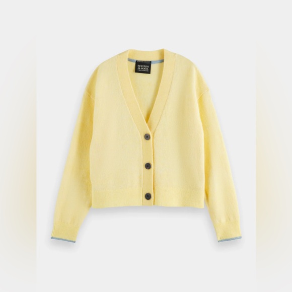 Scotch & Soda Relaxed-fit Fuzzy Cardigan NWT - Picture 1 of 8